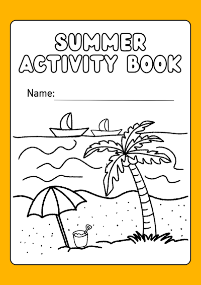 Summer Math and Coloring Workbook PDF